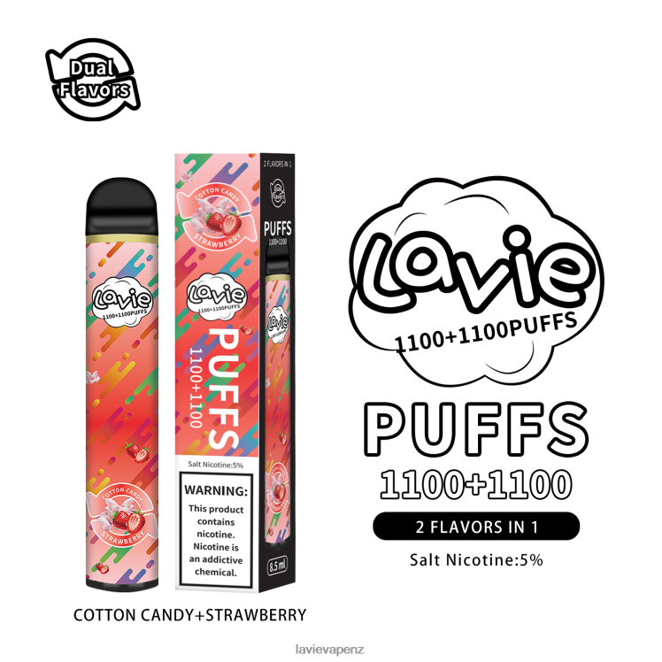 LAVIE BAR Switch 2200 Puffs Cotton Candy/Strawberry - D884D6293 Lavie Vape Shop
