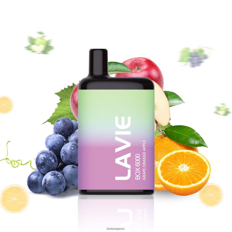 LAVIE BOX 6000 Puffs Grape Orange Apple - D884D6202 Lavie Vape NZ
